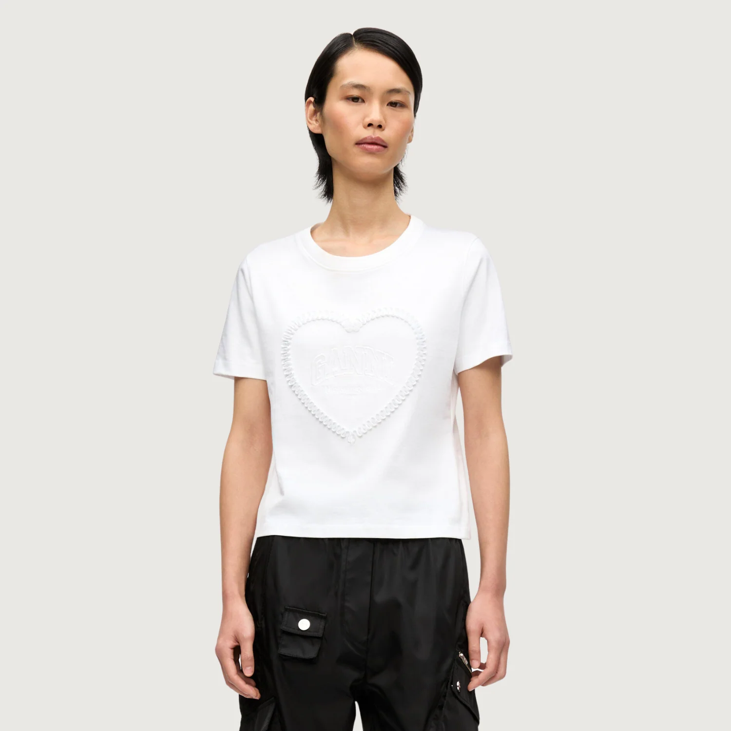 Heavy Cotton Heart Small T-Shirt (Bright White)