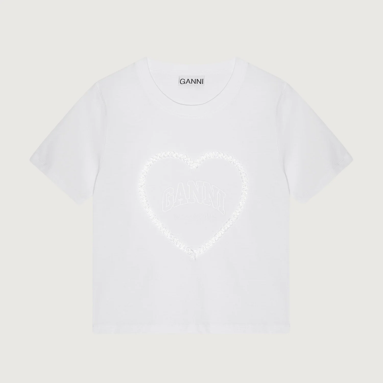 Heavy Cotton Heart Small T-Shirt (Bright White) - Image 4