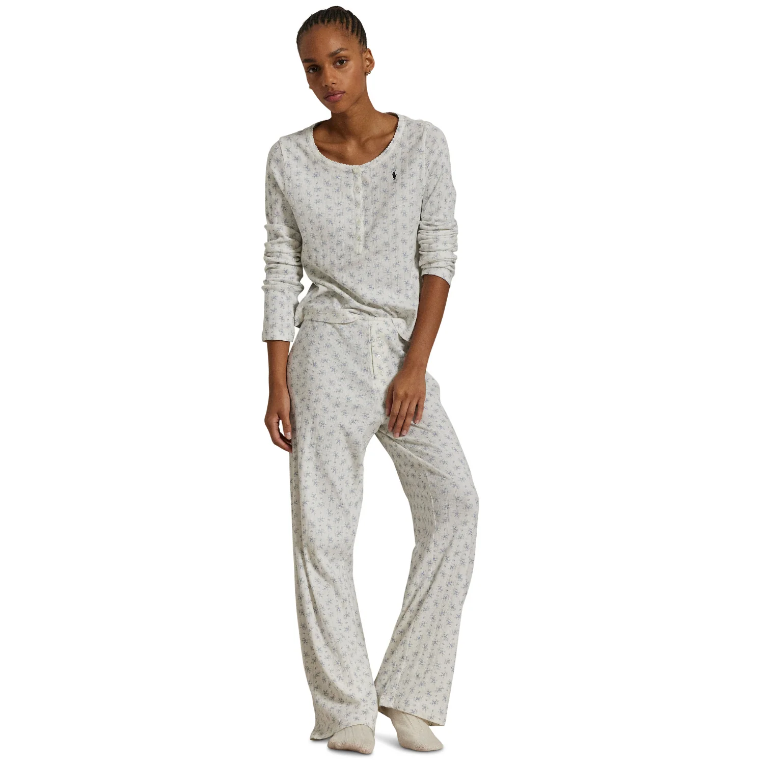 Henley + Wide Leg Sleep Set (Colby Floral)