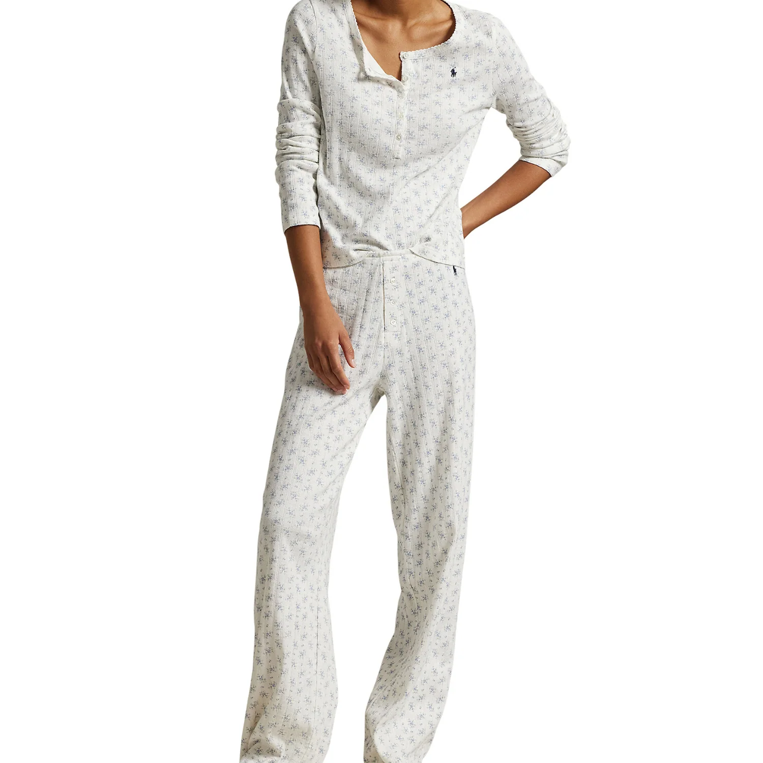 Henley + Wide Leg Sleep Set (Colby Floral) - Image 2