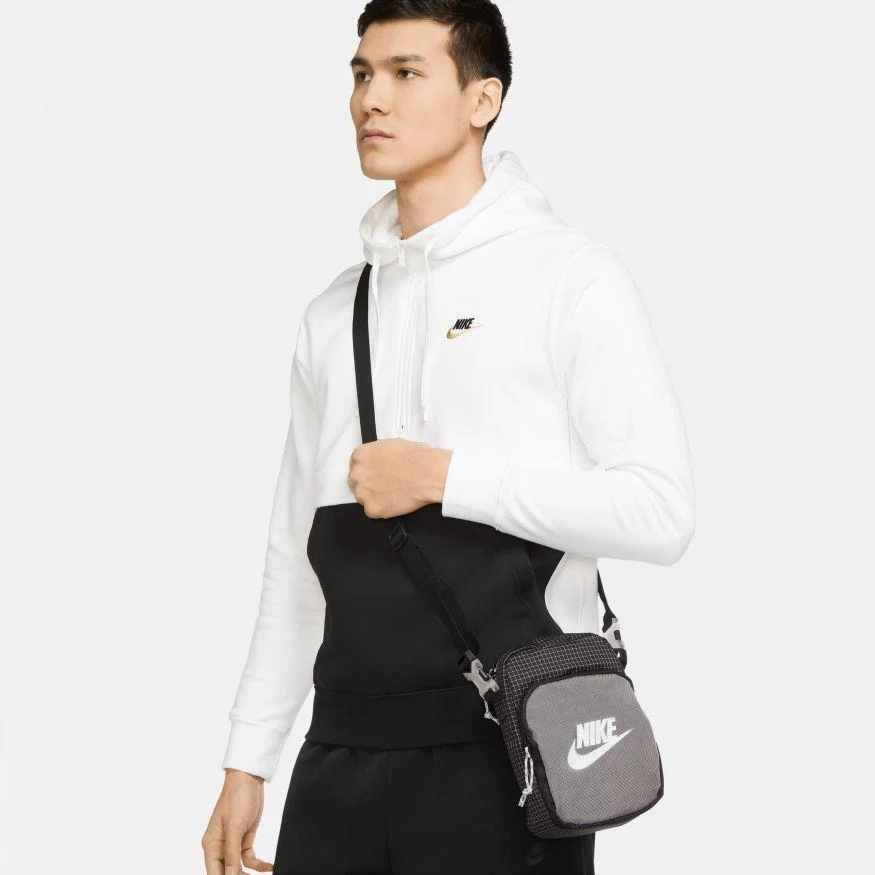Heritage Cross Body Pack (Black + Black + Grey) - Image 2