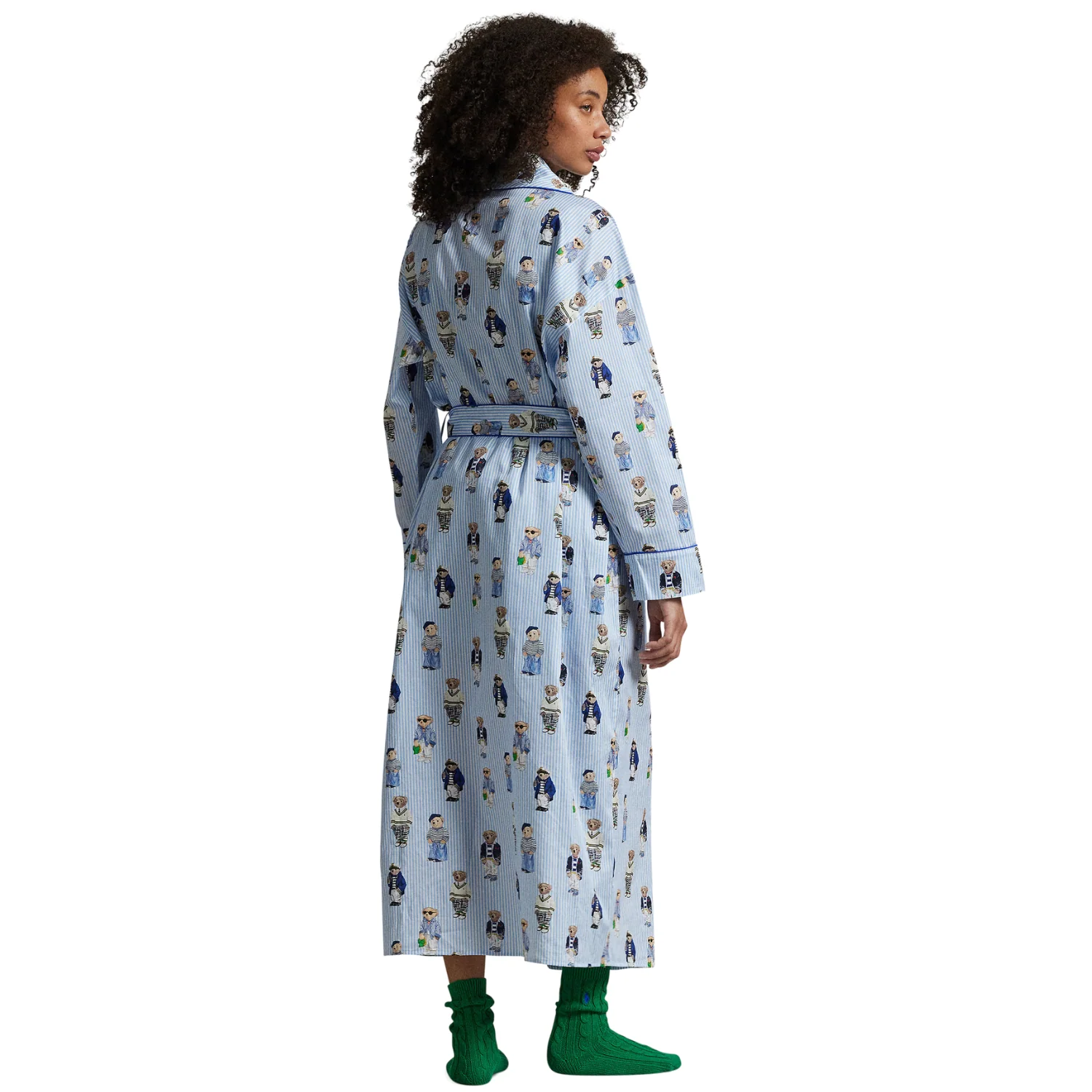 Heritage Robe Allover Bear (Oxford Blue) - Image 2