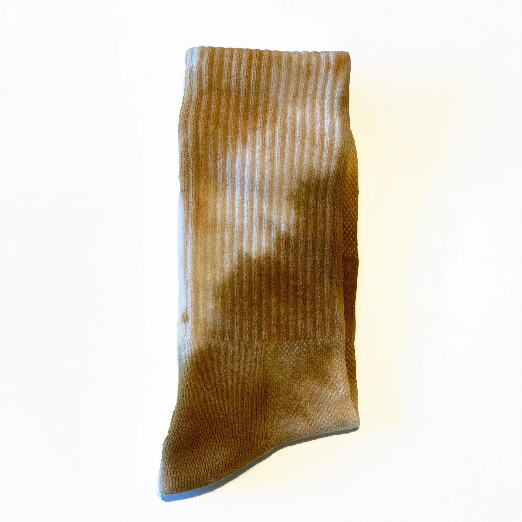 High Ankle Athletic Tie Dye Socks (Rust + Beige) - Image 2