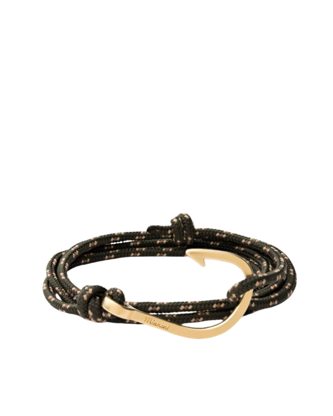 Hook On Rope Bracelet (Hunter Green + Matte Gold)