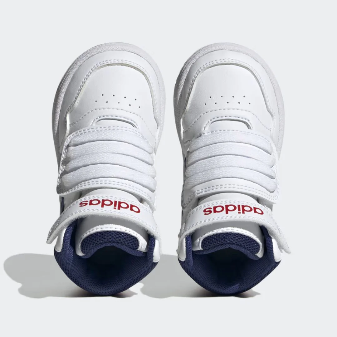 Hoops Mid Shoes (Cloud White + Victory Blue + Better Scarlet) - Image 2