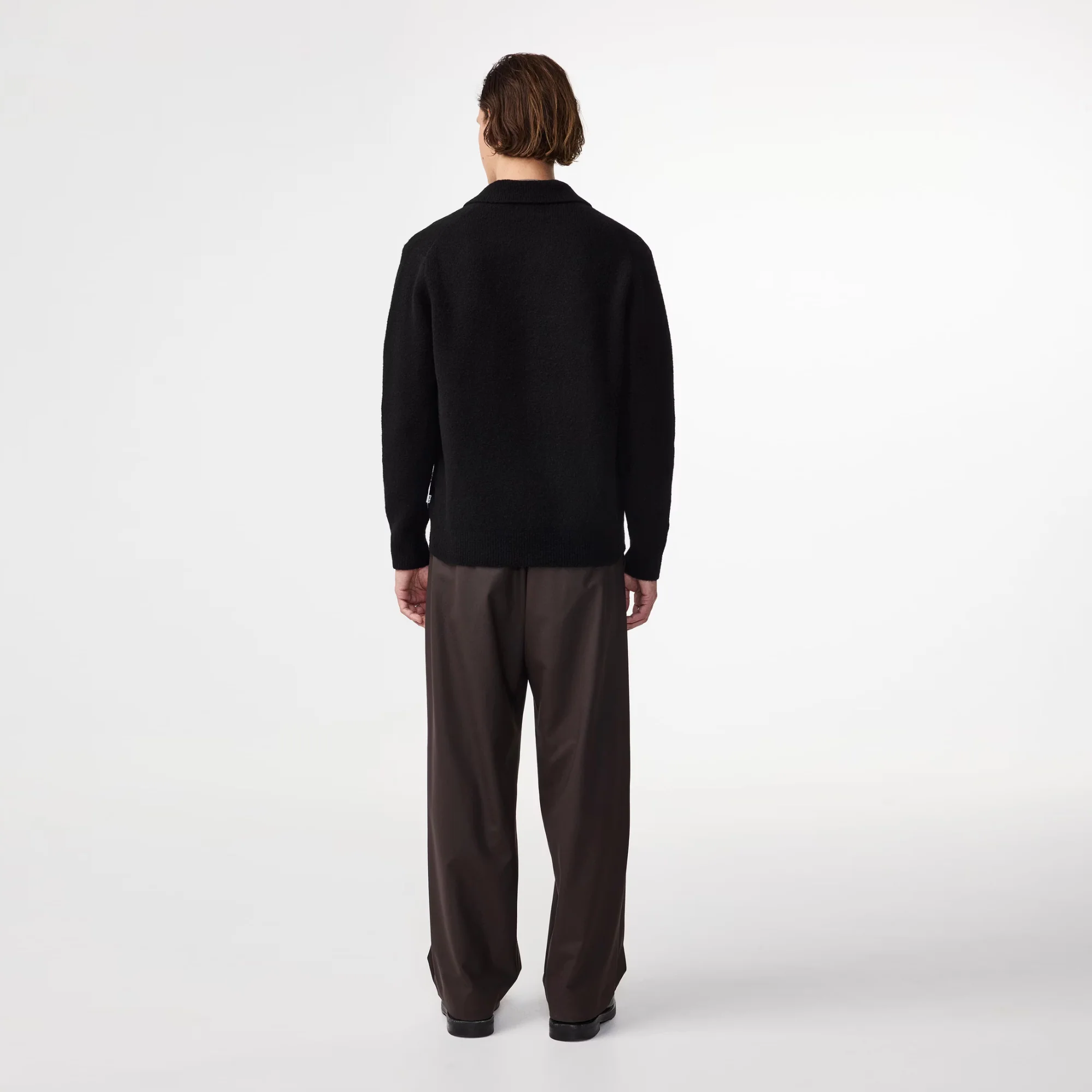 Hope 6683 Boucle Yarn Polo (Black) - Image 3