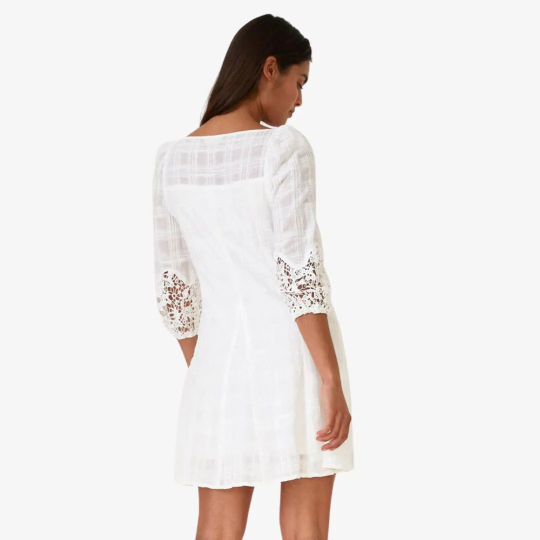Hope Mini Dress (Off White) - Image 2