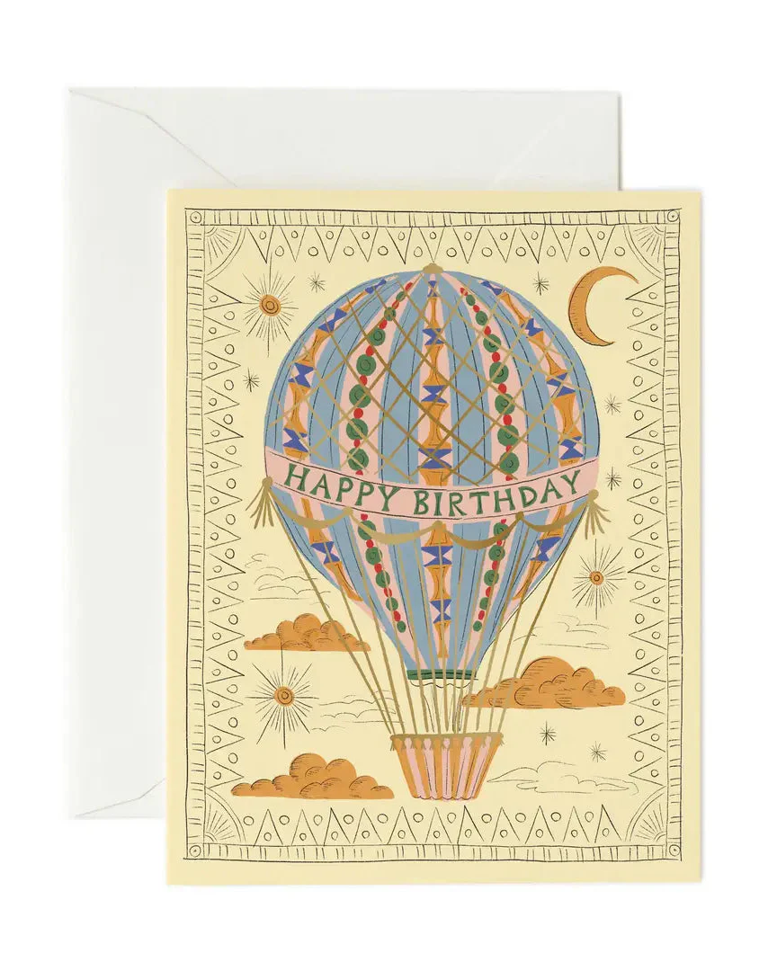 Hot Air Balloon Birthday Card