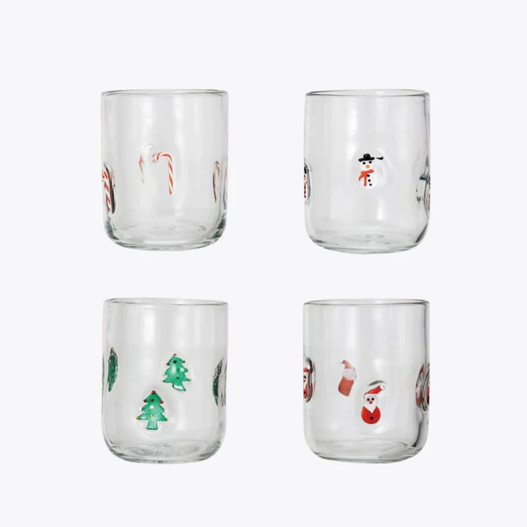 Holiday Icon Round Glass