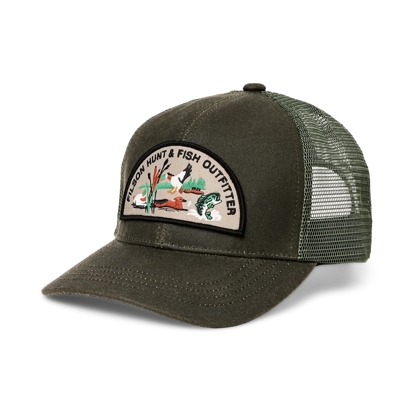 Hunt Fish Logger Mesh Cap (Otter Green)