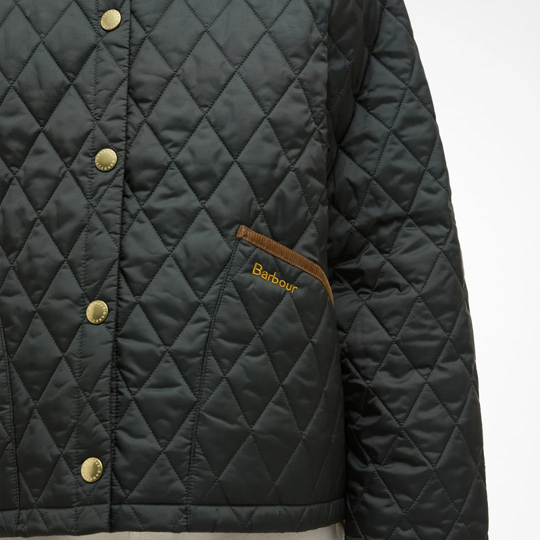 Icons Cropped Liddesdale Quilted Jacket (Sage + Ancient) - Image 4