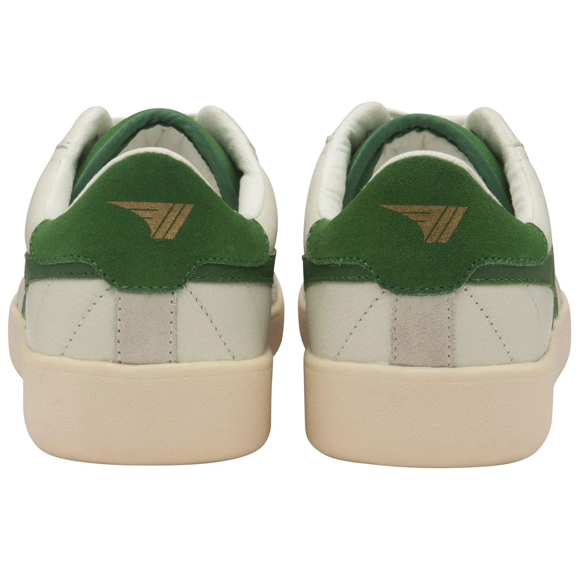 Inca Leather Trainer (Off White + Green) - Image 4