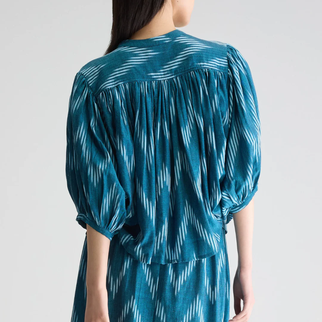 Ink Cropped Blouse (Prussian) - Image 2