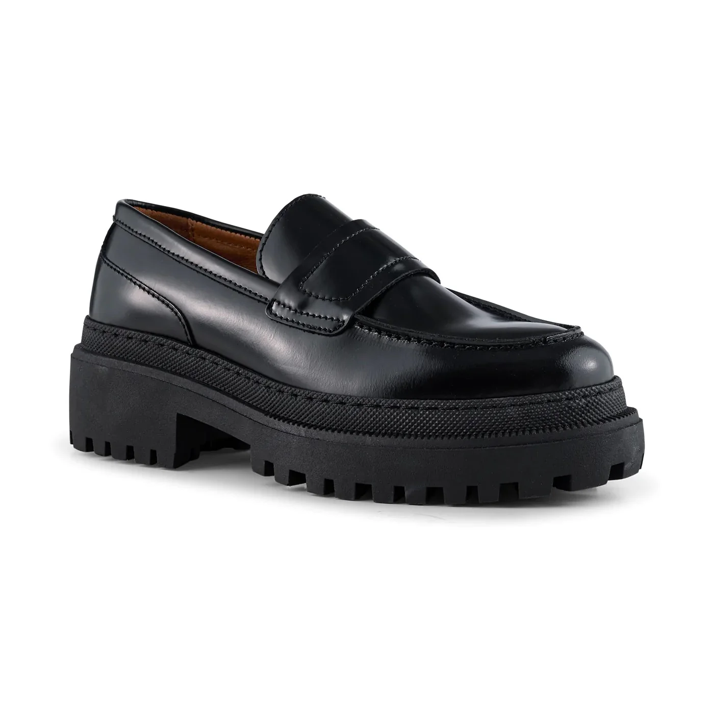 Iona Leather Loafer (Black Polido High Shine) - Image 2