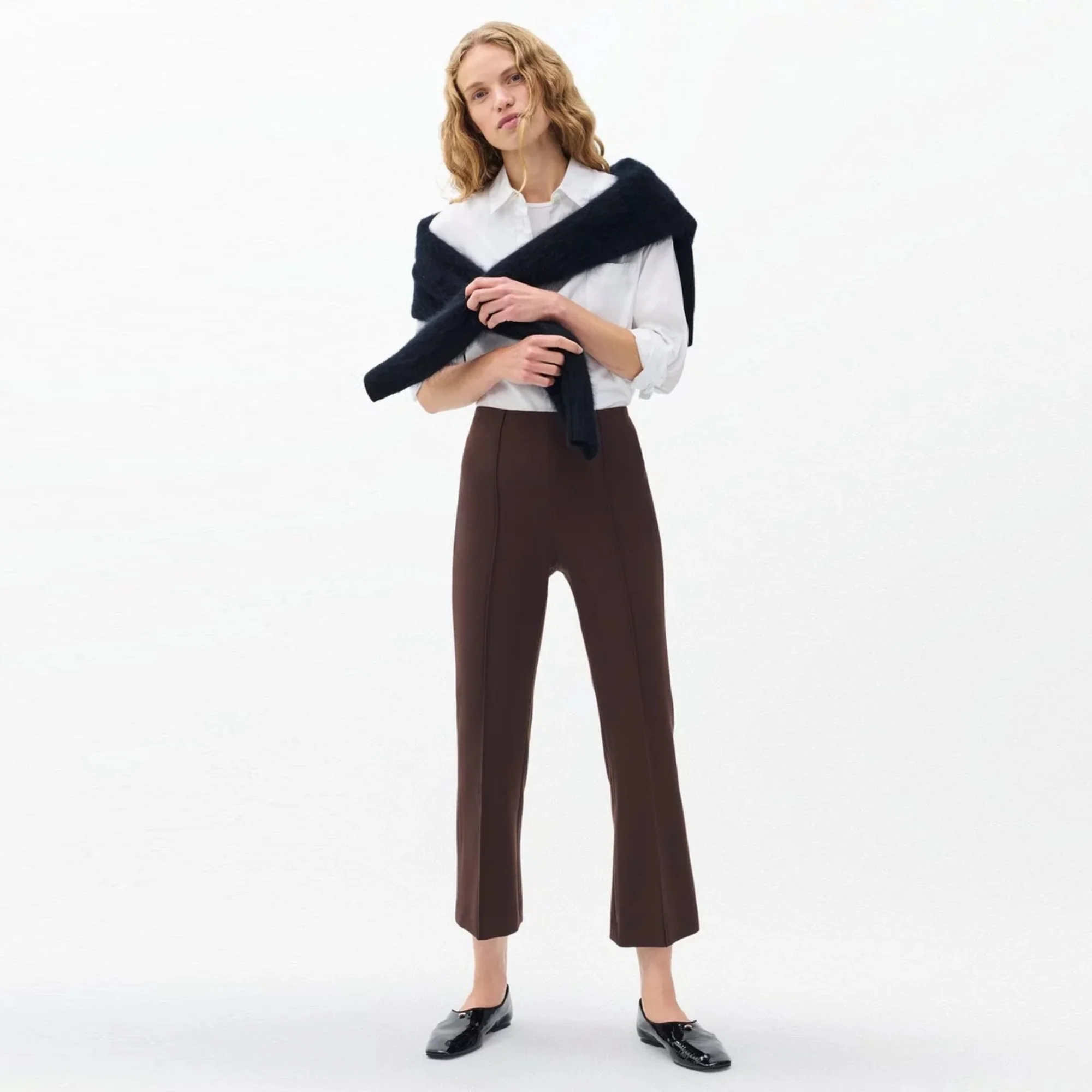 Irina Ponte Kick Flare Pants (Coffee)