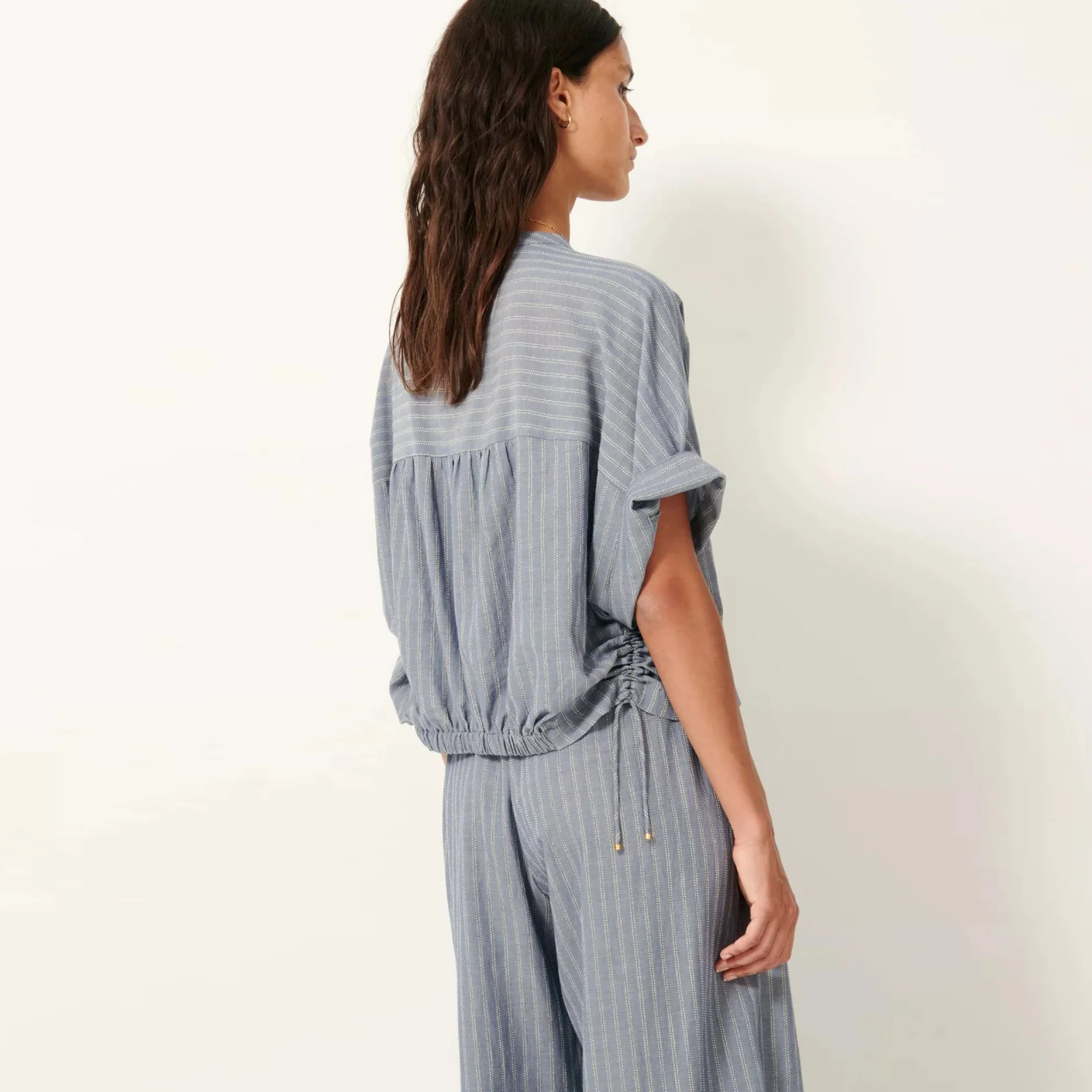Isla Minima Wide Elastic Pant (Chambray Blue) - Image 5