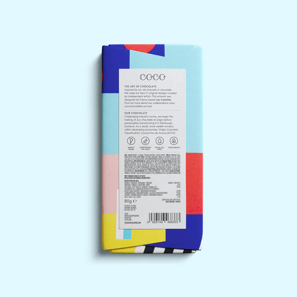Isle of Skye Sea Salt Milk Chocolate Bar (80g) - Image 2