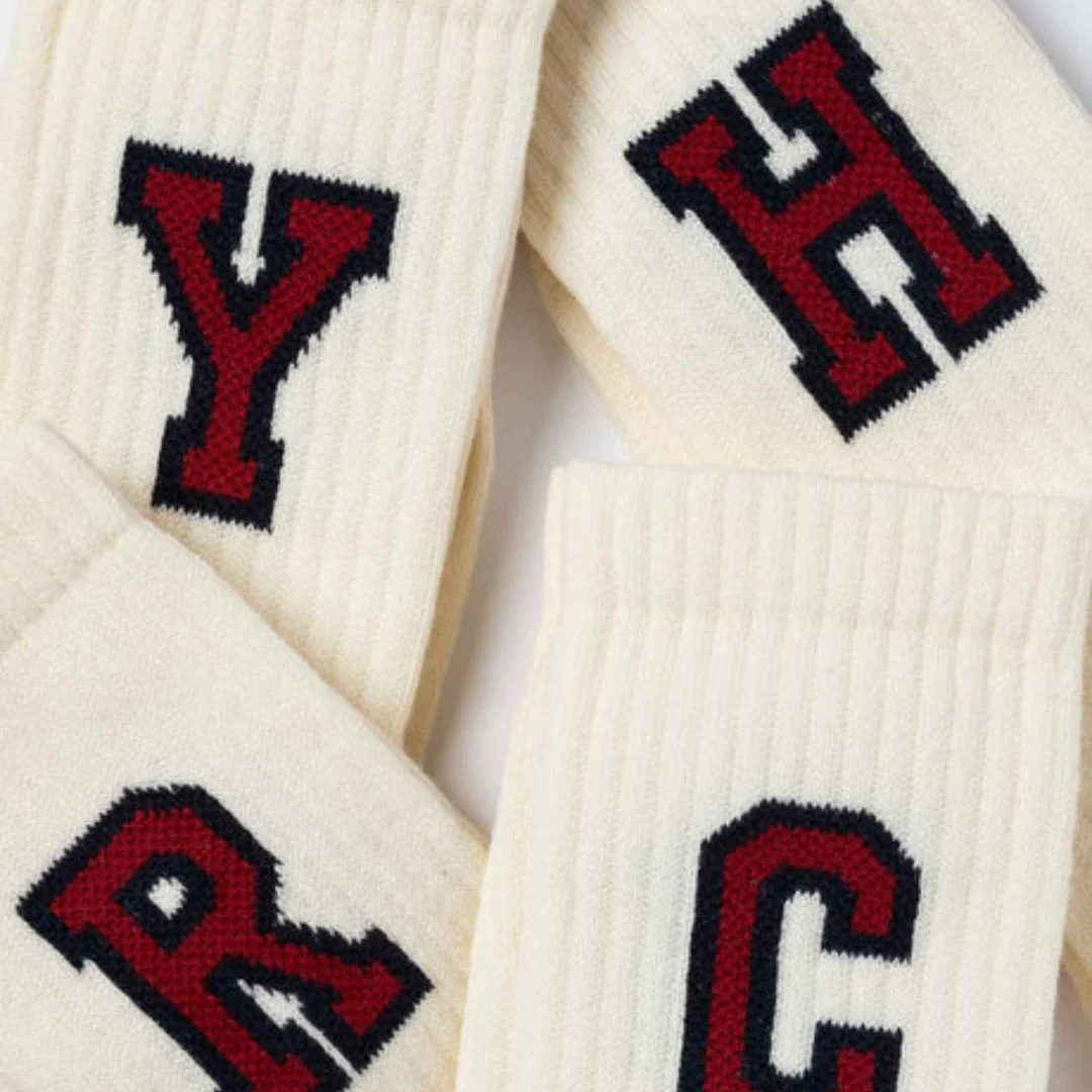 Jake Letter Socks (Ivoire) - Image 2