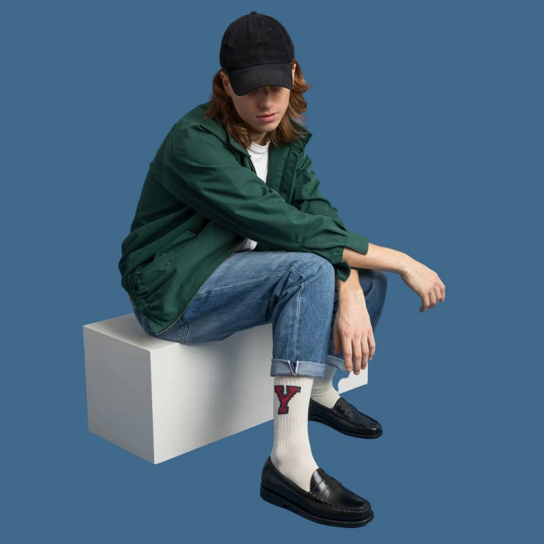 Jake Letter Socks (Ivoire) - Image 3