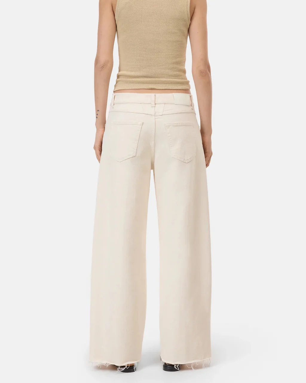 Jayla Wide Jeans (Ivory) - Image 2