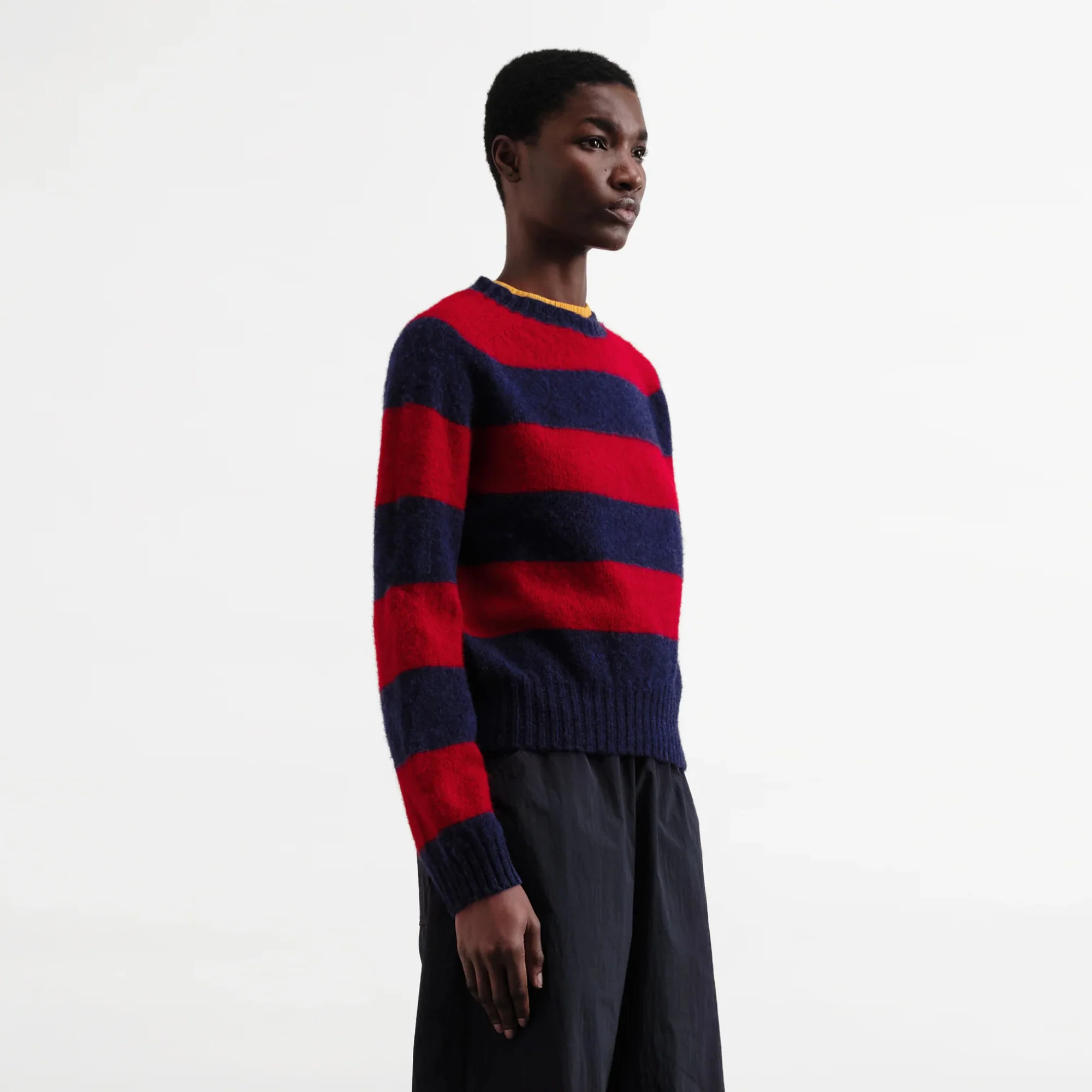 Jets Stripe Knit Sweater (Blue + Red) - Image 2