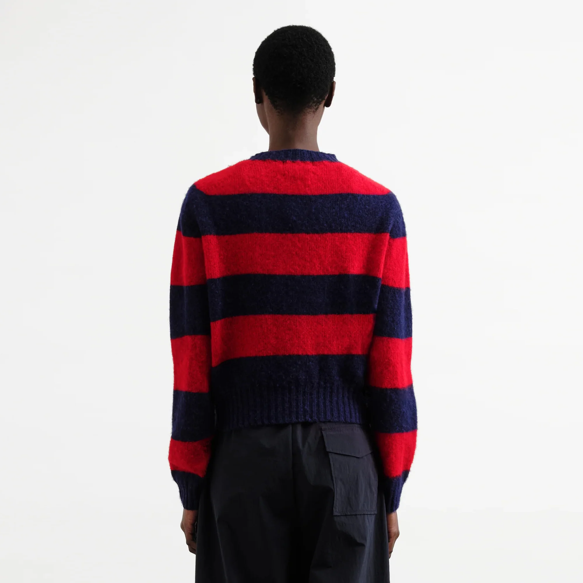 Jets Stripe Knit Sweater (Blue + Red) - Image 3