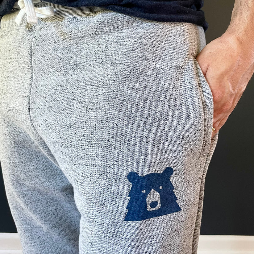 Jogger Fit Sweatpants (Ash Marl + Navy) - Image 2