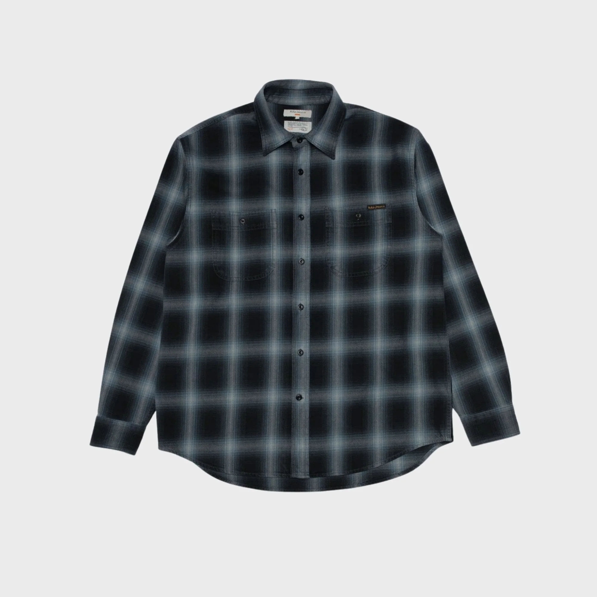 Julian Worker Shadow Check Shirt (Black)
