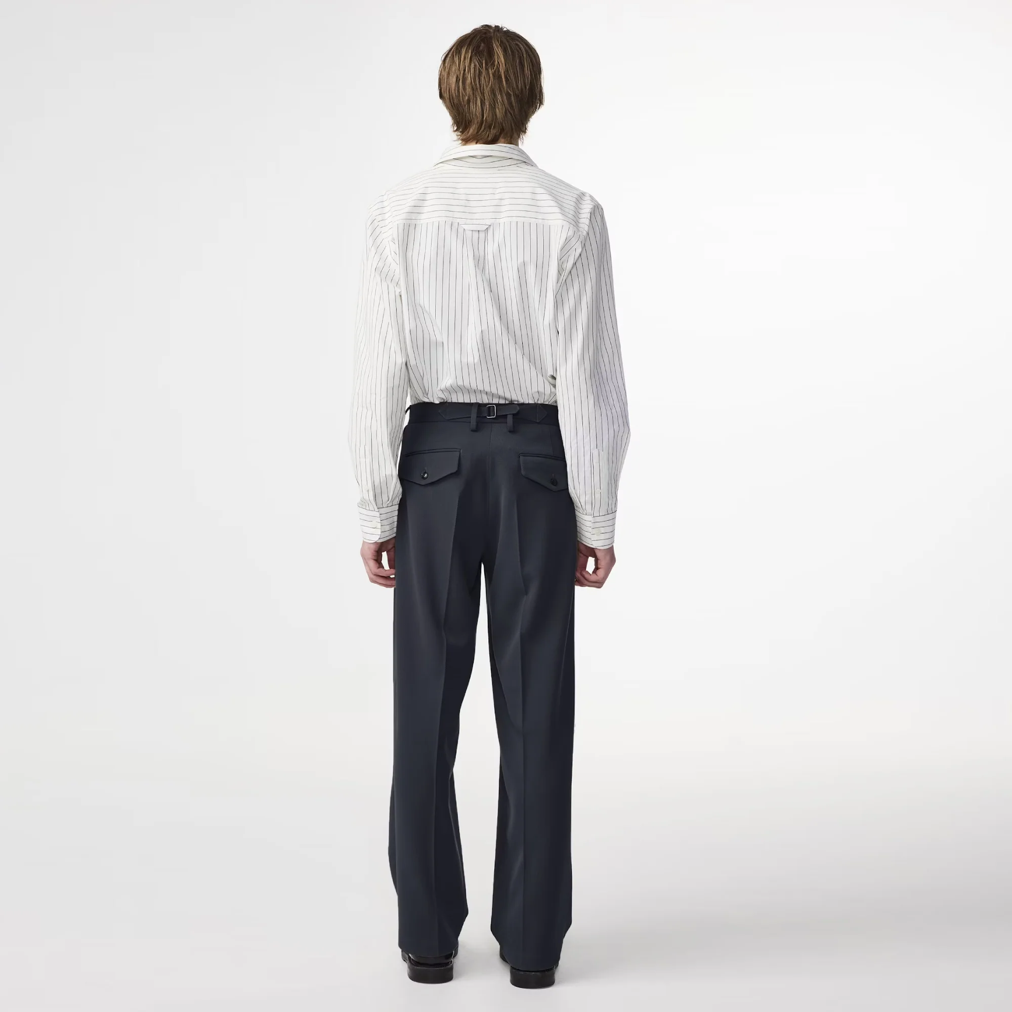 Justin 10002 Herringbone Relaxed Fit Pant (Deep Navy) - Image 4