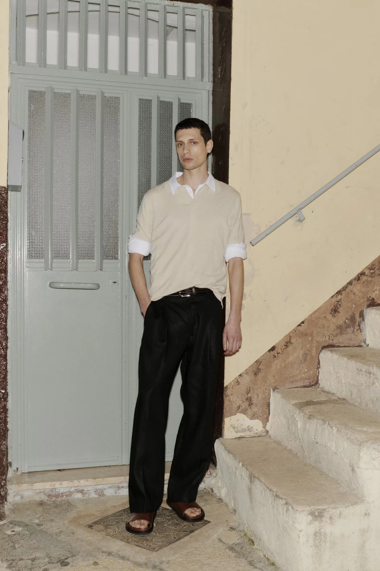 Kay 1454 Relaxed Fit Linen Trouser (Black) - Image 6