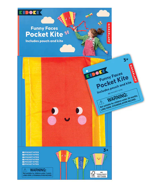 Kidoki Funny Faces Pocket Kites