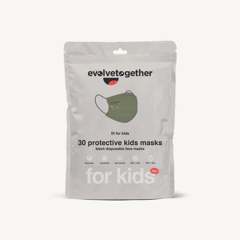 Kids Face Mask 30 Pack (Green) - Image 4