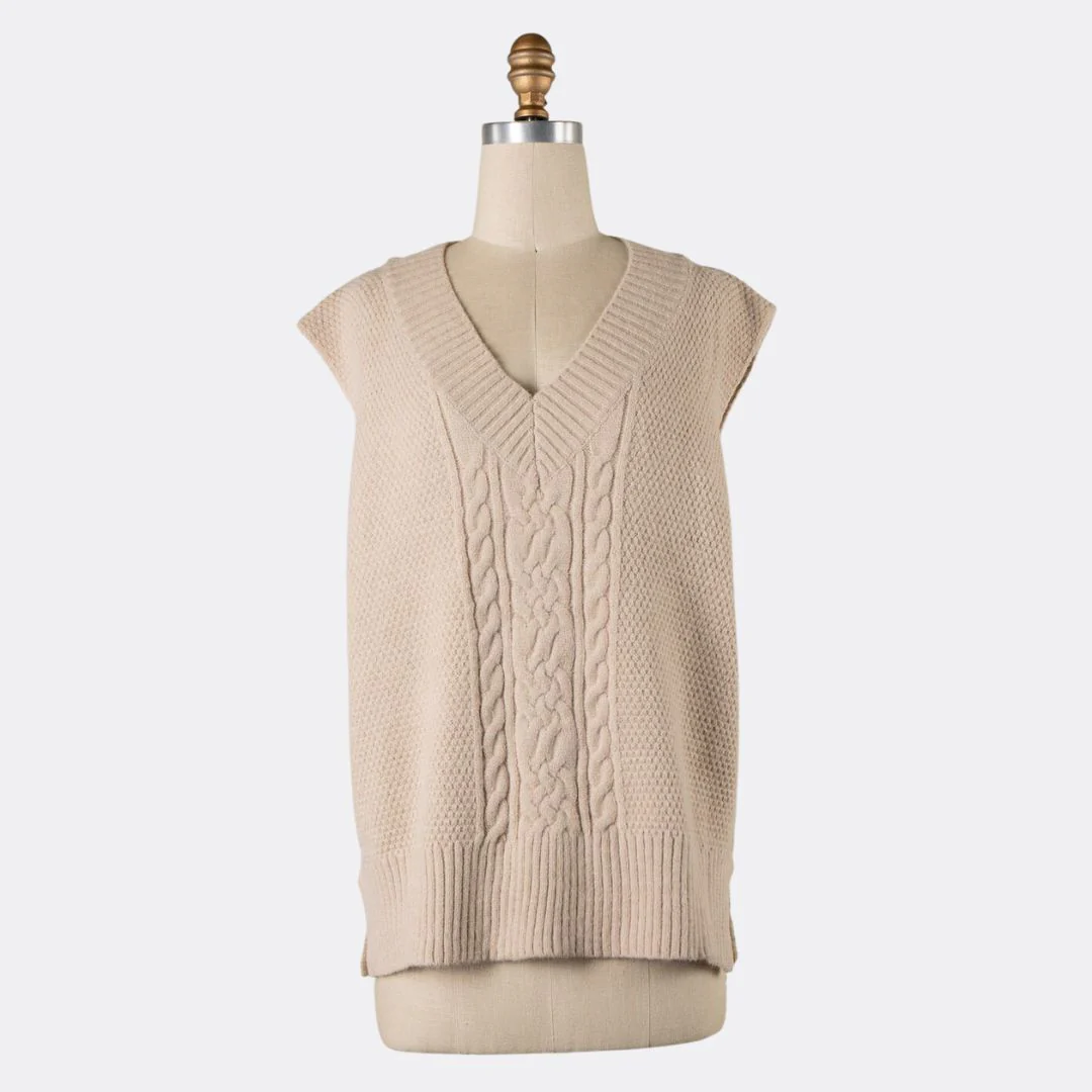 Knit Vest (Beige)