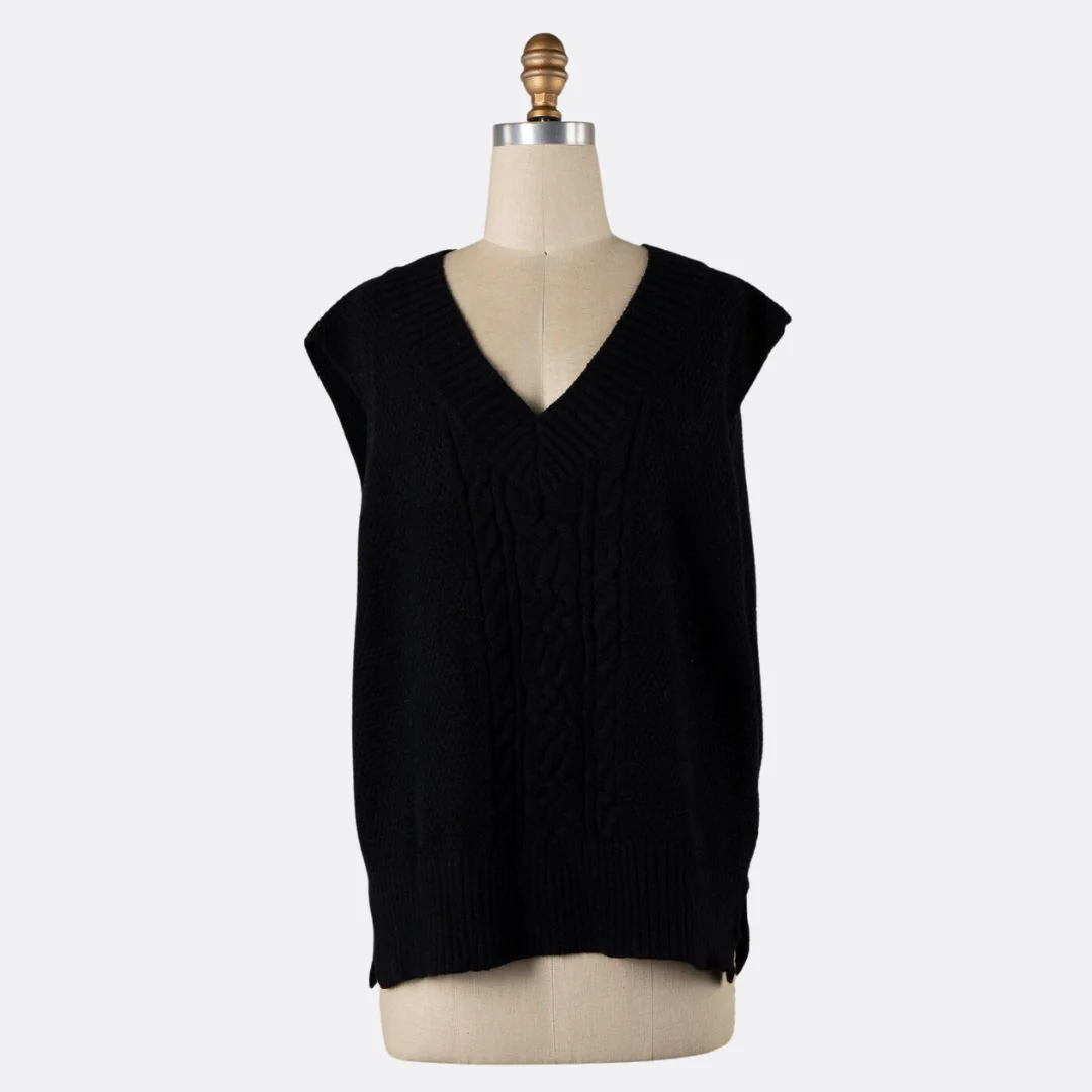 Knit Vest (Black)