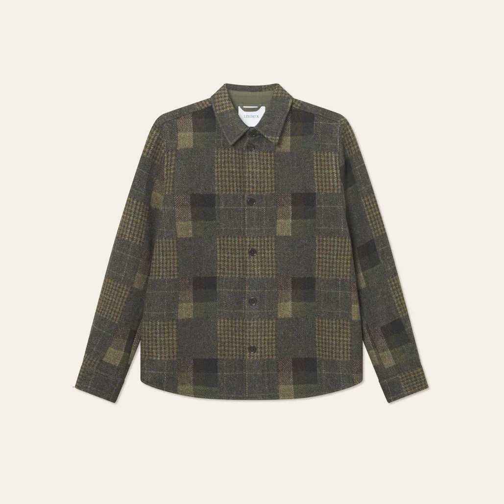 Kody Patchwork Wool Overshirt (Duffel Bag) - Image 4