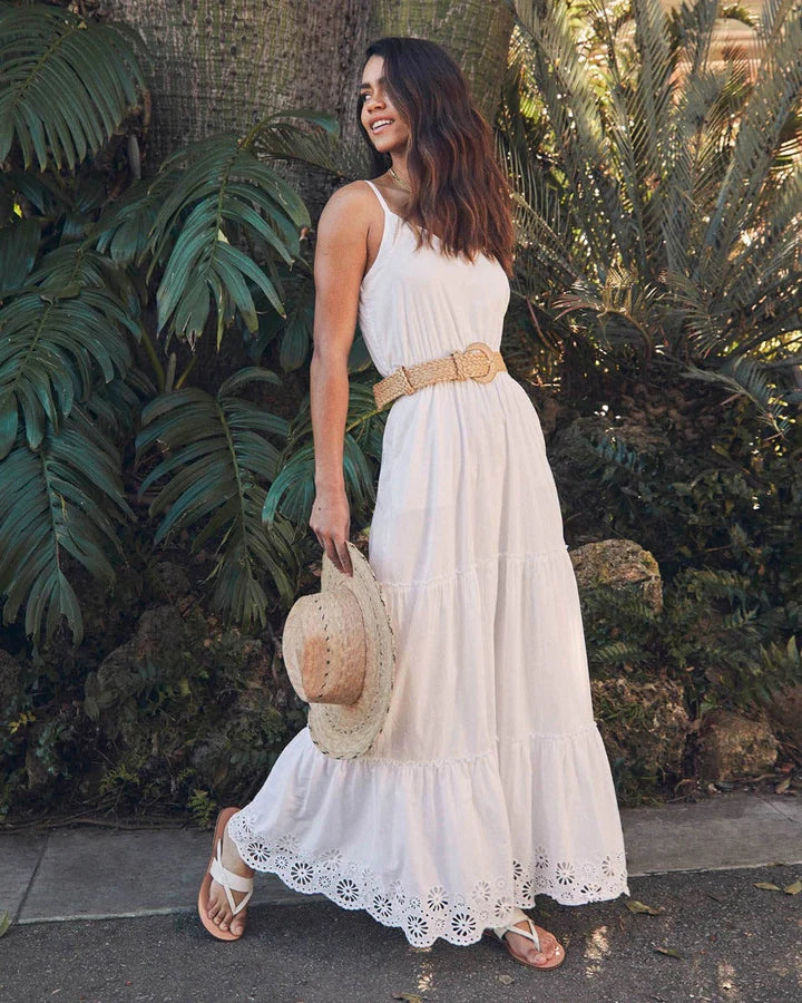 Kora Eyelet Dress (White) - Image 5