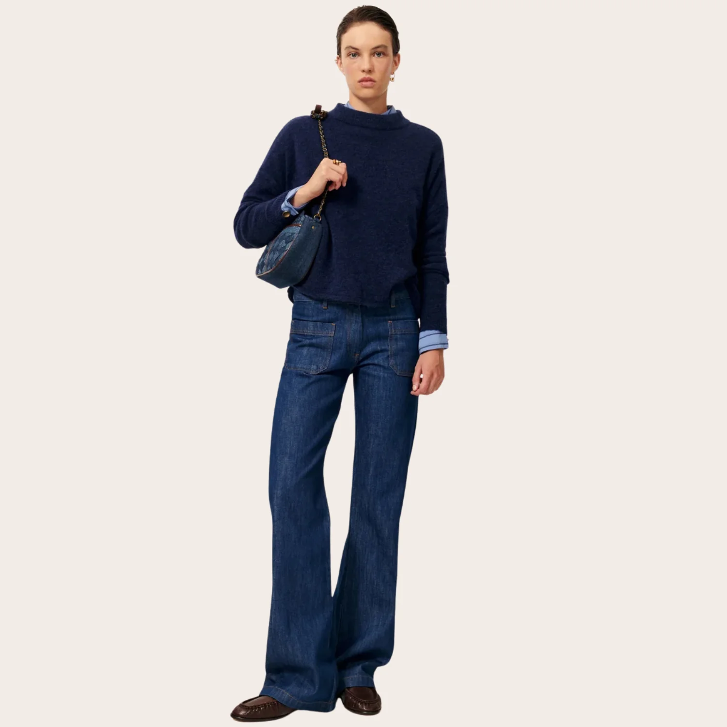 Kunlun High Collar Jumper (Queen Blue) - Image 2