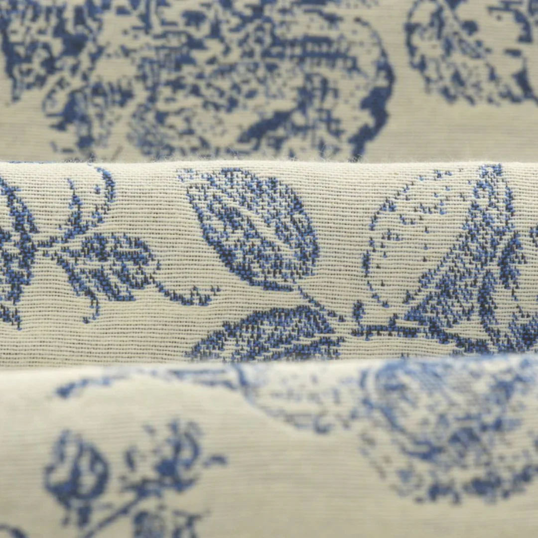Kurt Short Floral Jacquard (Ecru + Blue) - Image 4