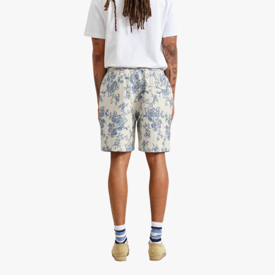 Kurt Short Floral Jacquard (Ecru + Blue) - Image 5