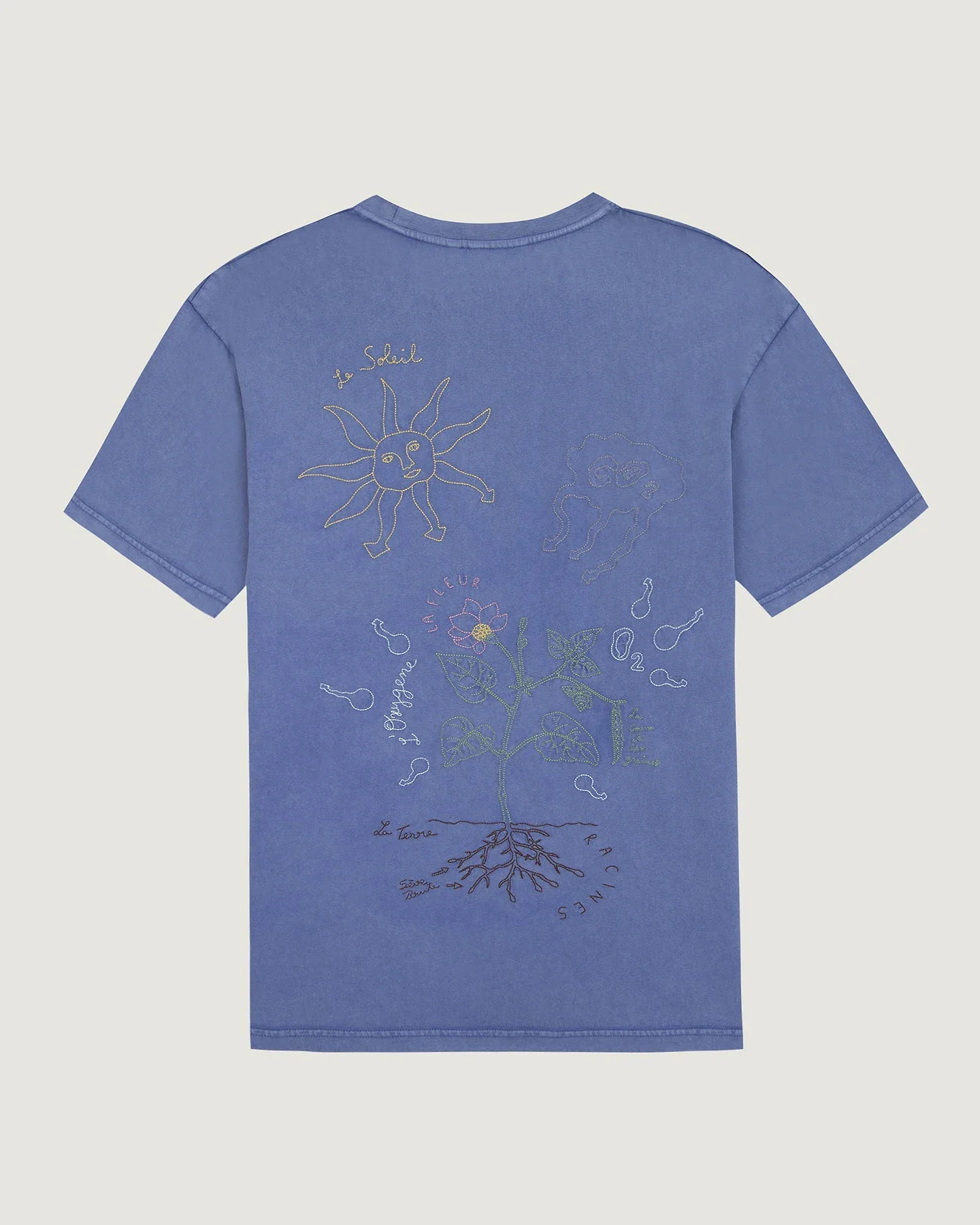 "La Photosynthese" Patureau T-Shirt (Deep Ultramarin Wash) - Image 5