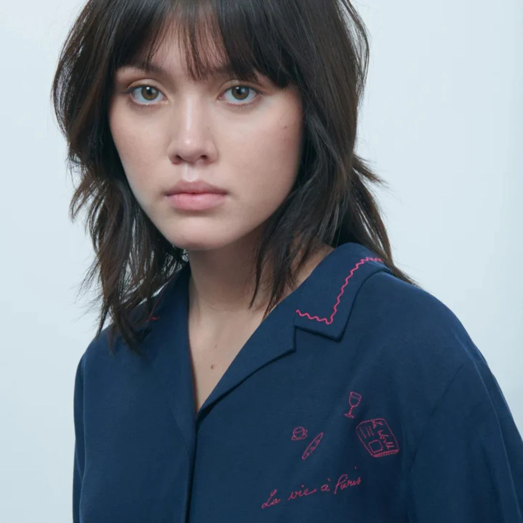 "La Vie A Paris" Souchier Paris Shirt (Dark Navy) - Image 3