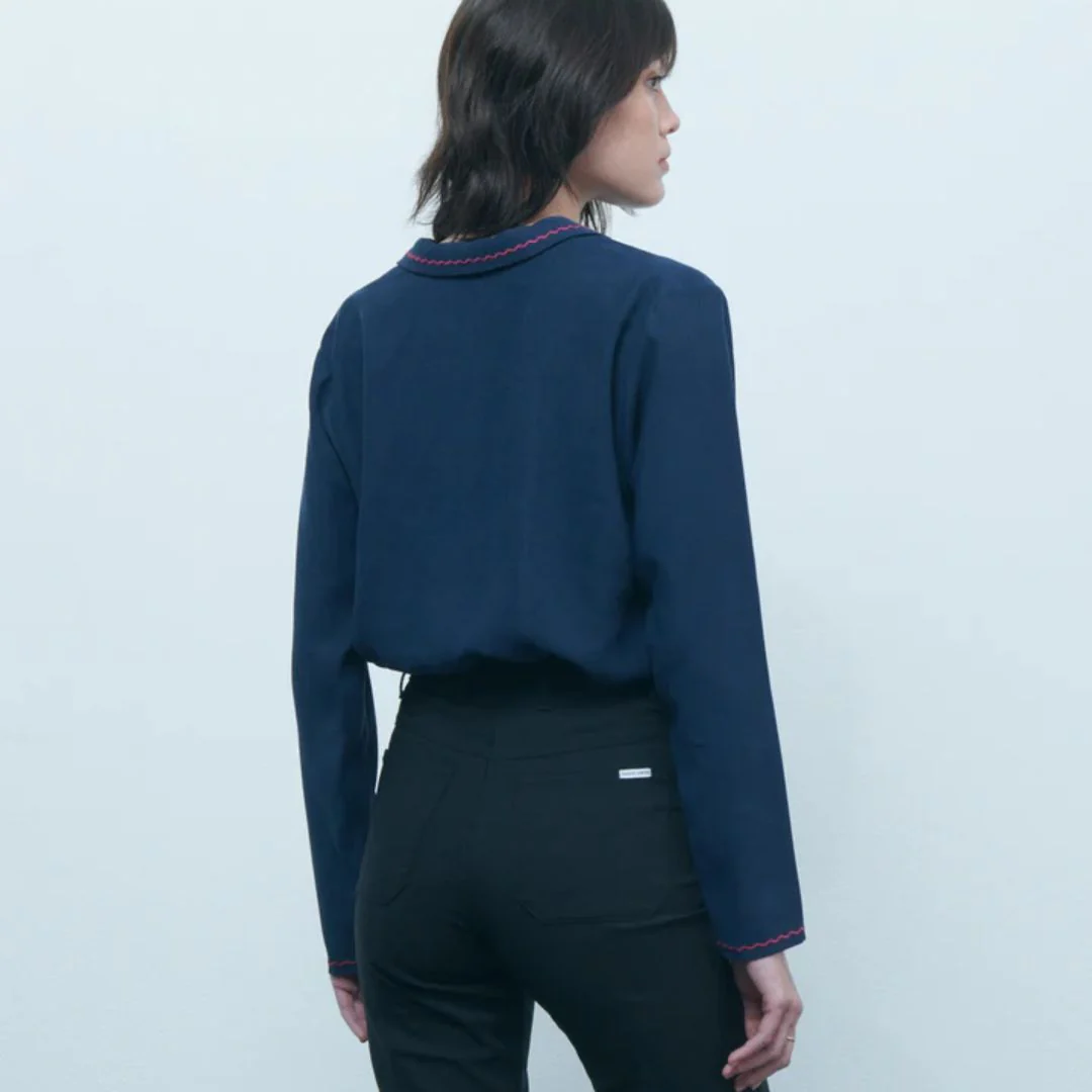 "La Vie A Paris" Souchier Paris Shirt (Dark Navy) - Image 5