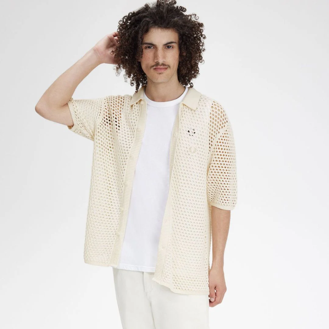 Lace Button Through Shirt (Ecru) - Image 3
