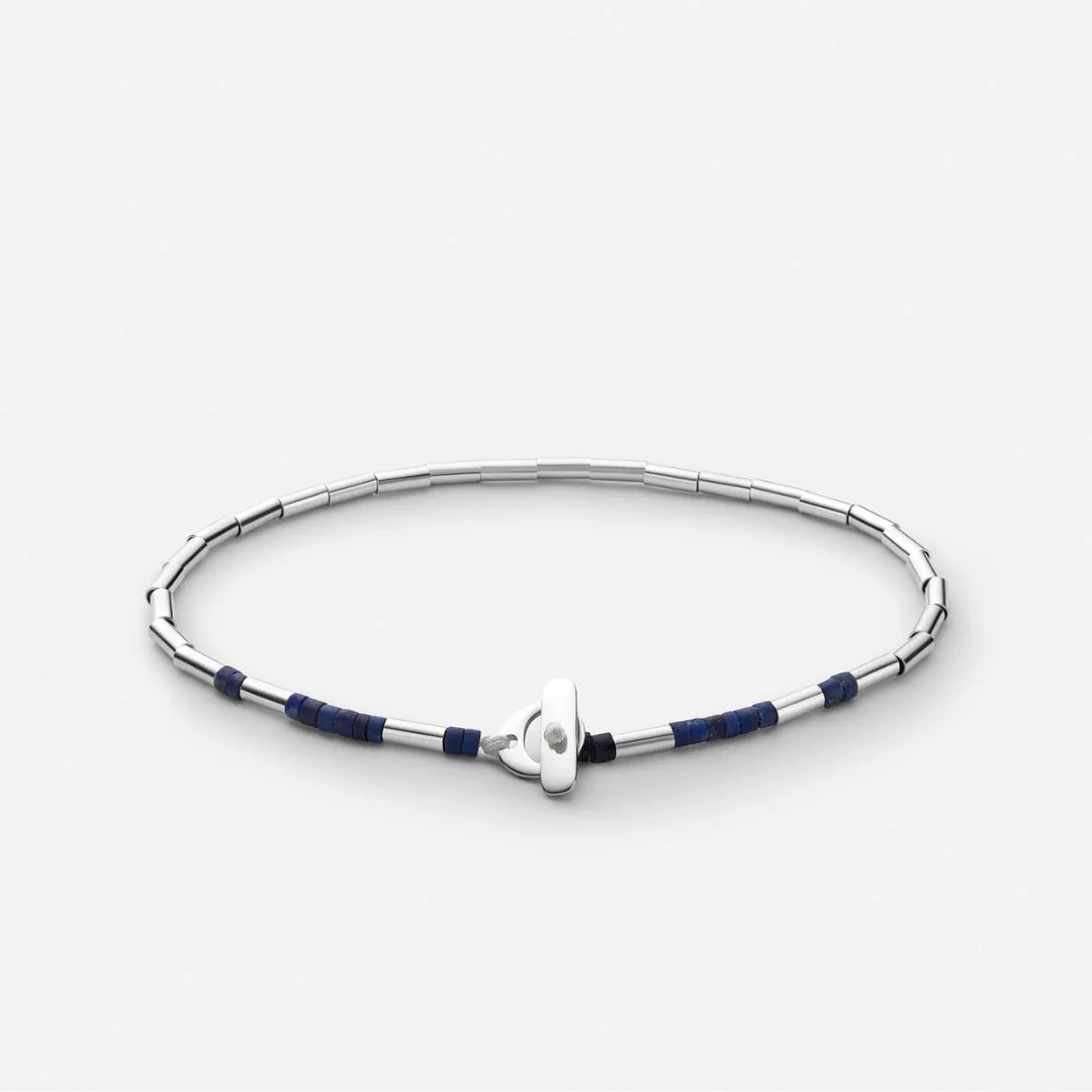 Lani Lapis Bracelet (Sterling Silver + Blue)