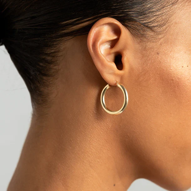 Large Bold Hoops (Gold) - Image 2