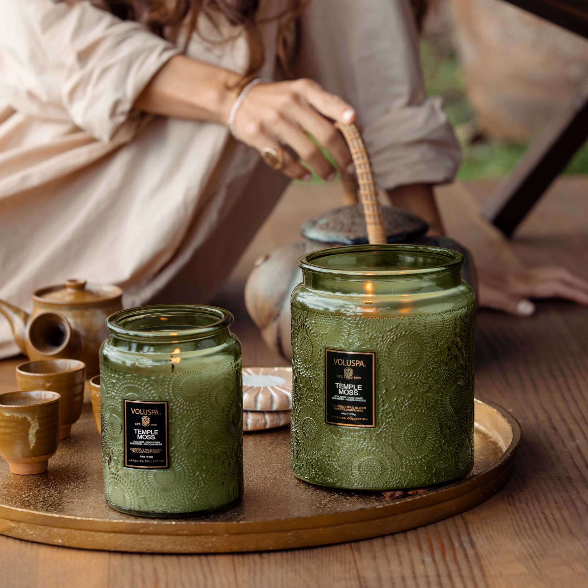 Large Glass Jar Candle (Temple Moss) - Image 2