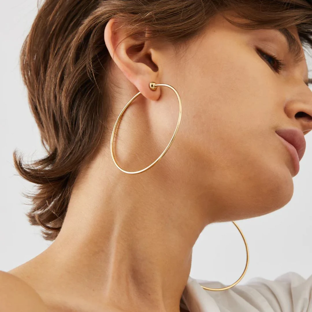 Large Icon Hoops (Gold) - Image 2