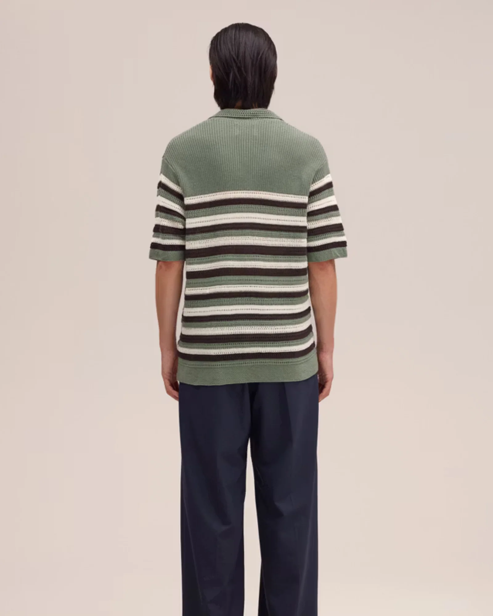 Lars 60019 Mixed Stitching Cardigan (Sea Spray) - Image 3