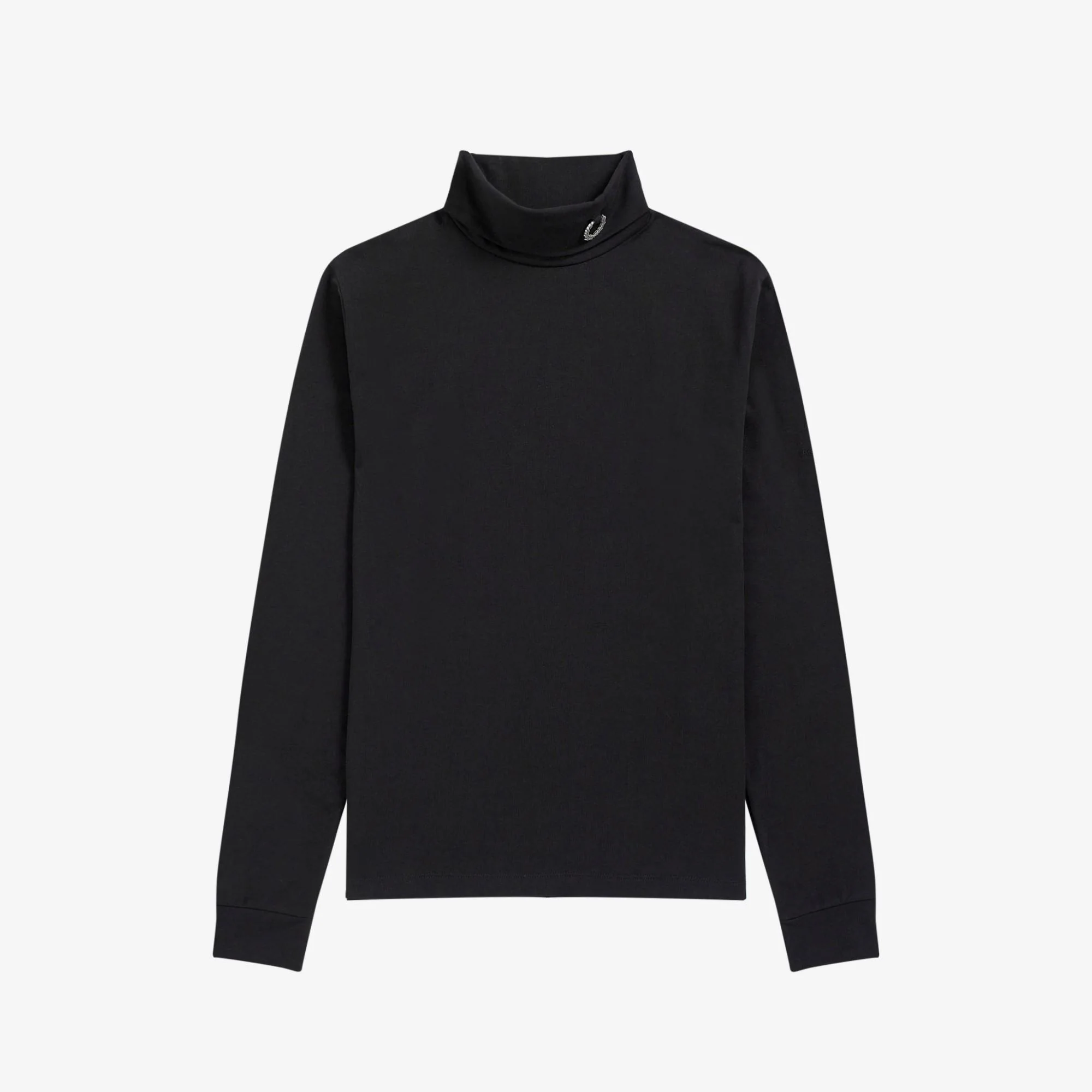 Laurel Leaf Roll Neck Top (Black) - Image 3