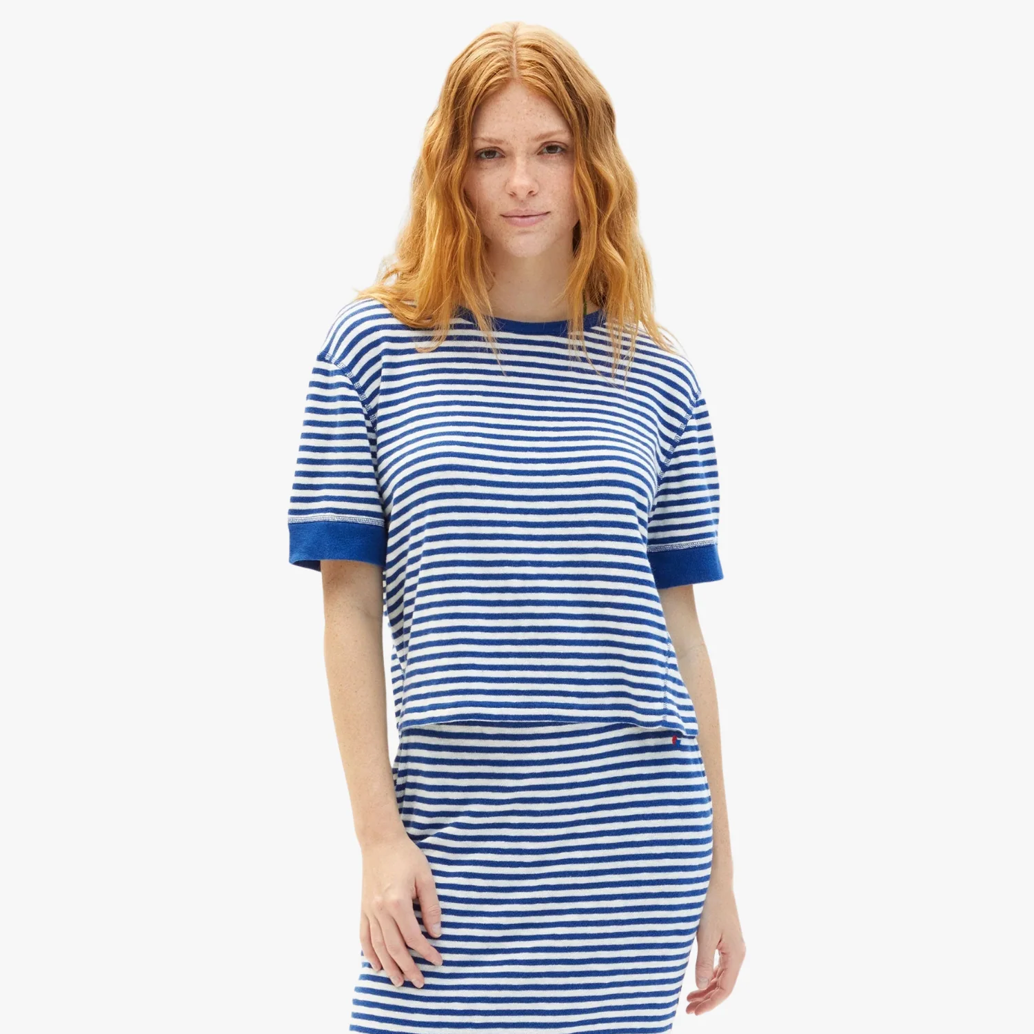 Le Bateau Stripe Tee (Cobalt + Cream) - Image 2